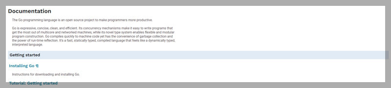 Go Documentation