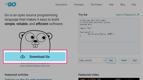 Goをダウンロード①