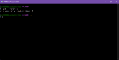 git バージョン表示