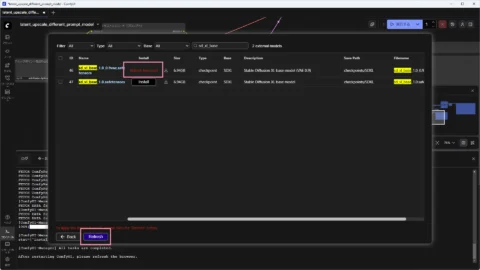 ComfyUI-Manager - モデルインストール後のリフレッシュ