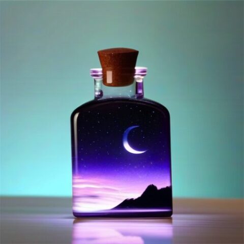 生成されたギャラクシーボトルの画像