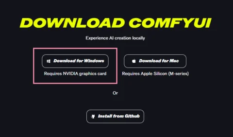 ComfyUIデスクトップ版のダウンロード場所