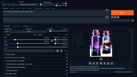 Stable Diffusion WebUI Forge の見た目